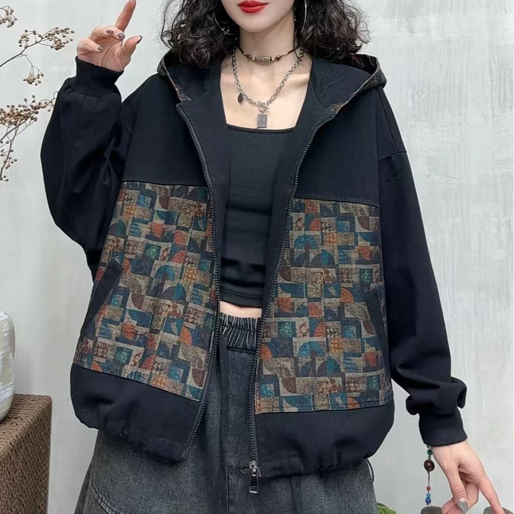 8320新款春季休闲减龄显瘦百搭连帽外套