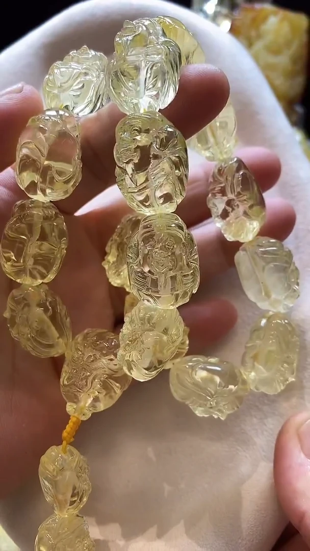 琥珀颈饰未镶嵌项链