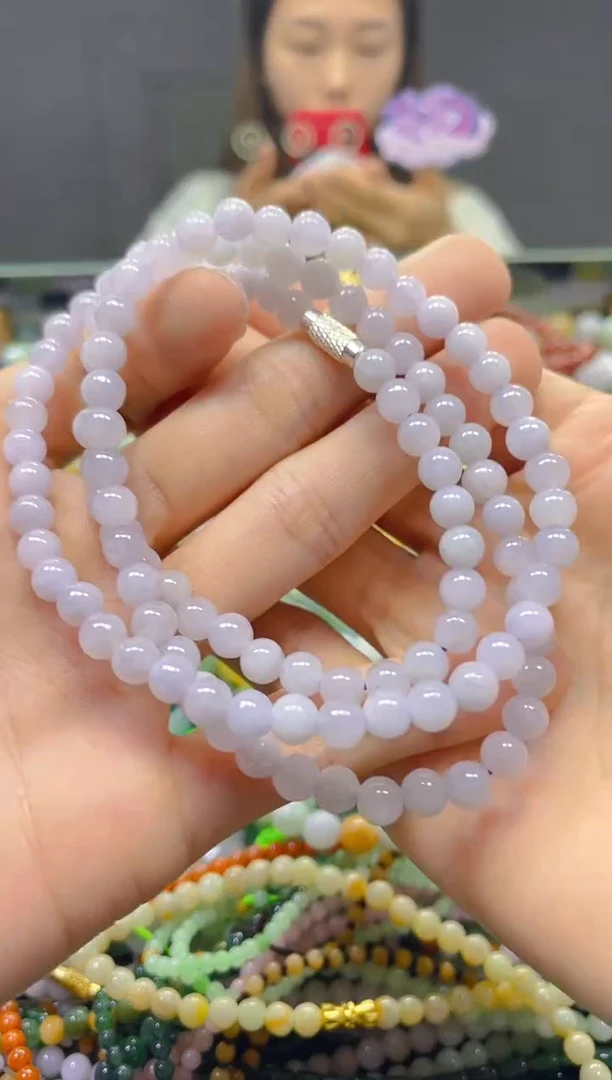 颈饰未镶嵌翡翠5MM/N/翡翠A货，一件也是批发价