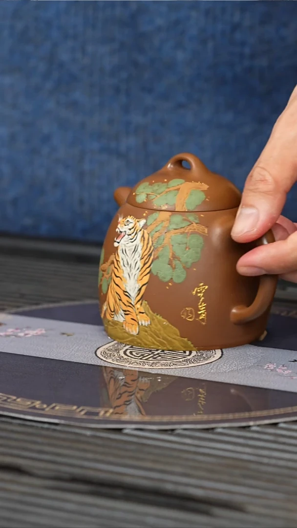 【闪购商品】紫砂茶壶SJK 柴烧 秦权 270cc