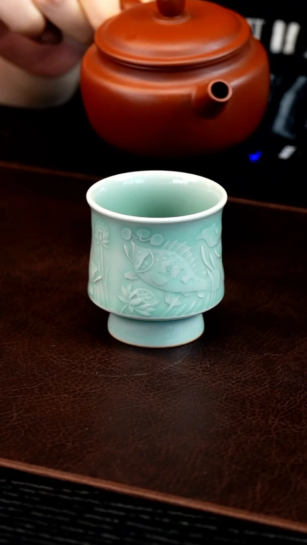 青瓷手工茶器包邮