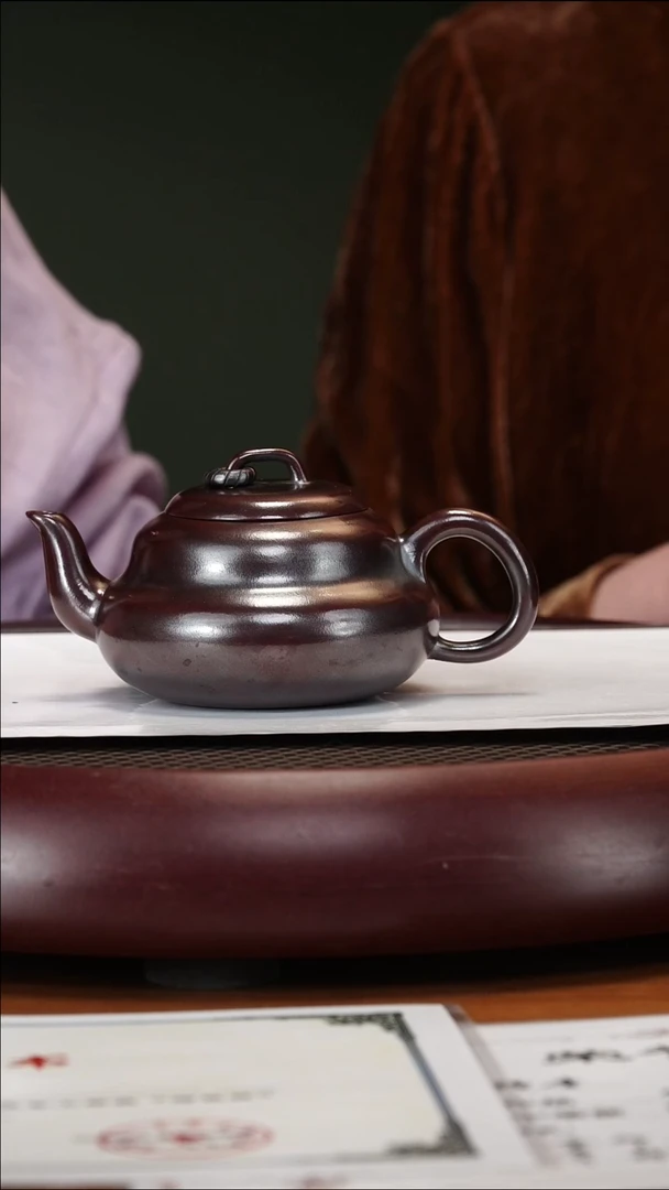 茶壶紫砂4-8YLX葫芦龙山古乌泥250cc