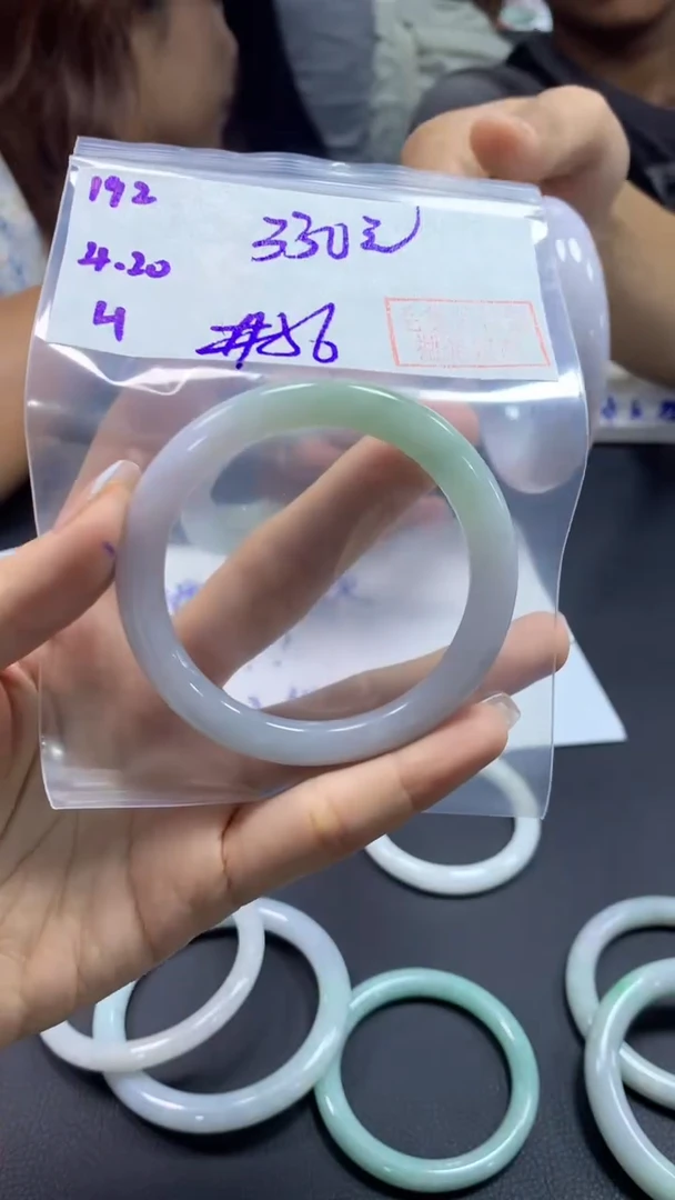 定制翡翠未镶嵌192手镯56+330元+拍一发一