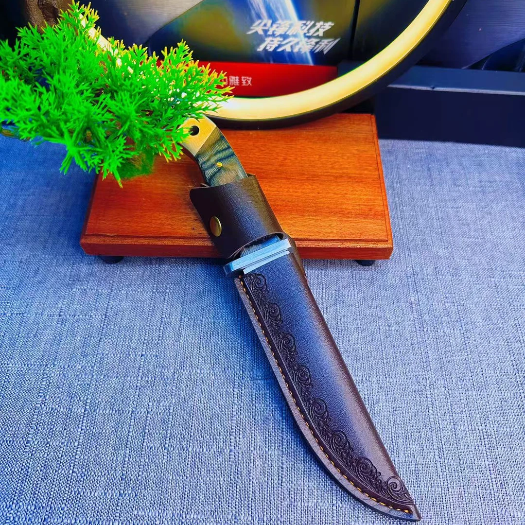 雀龙（赠刀套）多功能水果刀野营持久锋利小刀水果刀