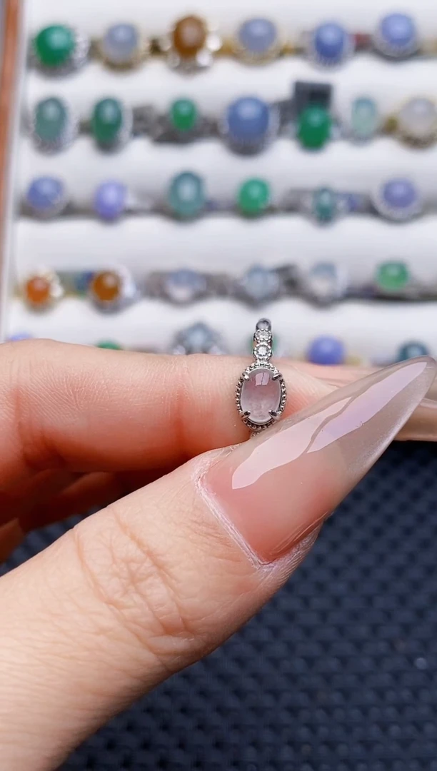 银S925镶嵌戒指翡翠1535