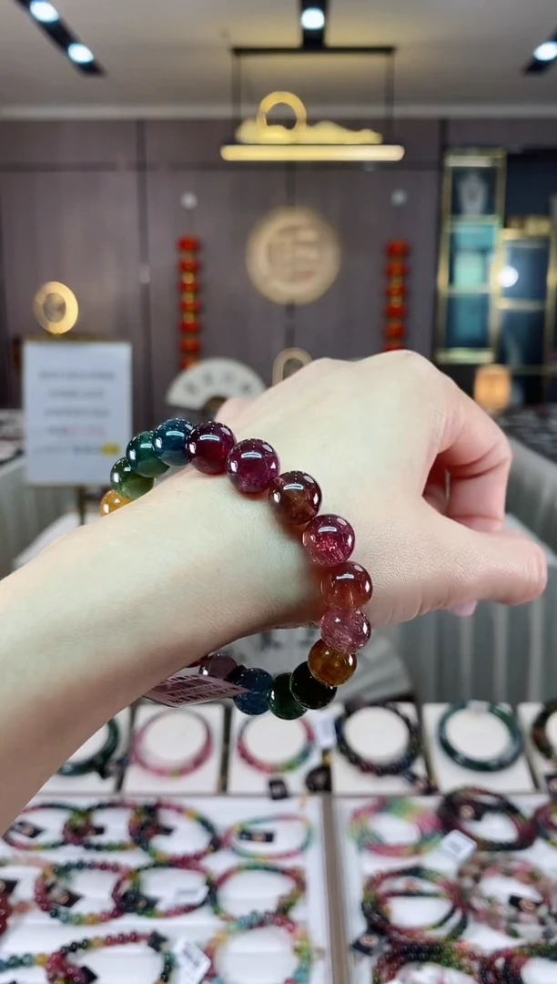 【闪购商品】碧玺单圈手串10mm+未镶嵌（多样性发一条）hon