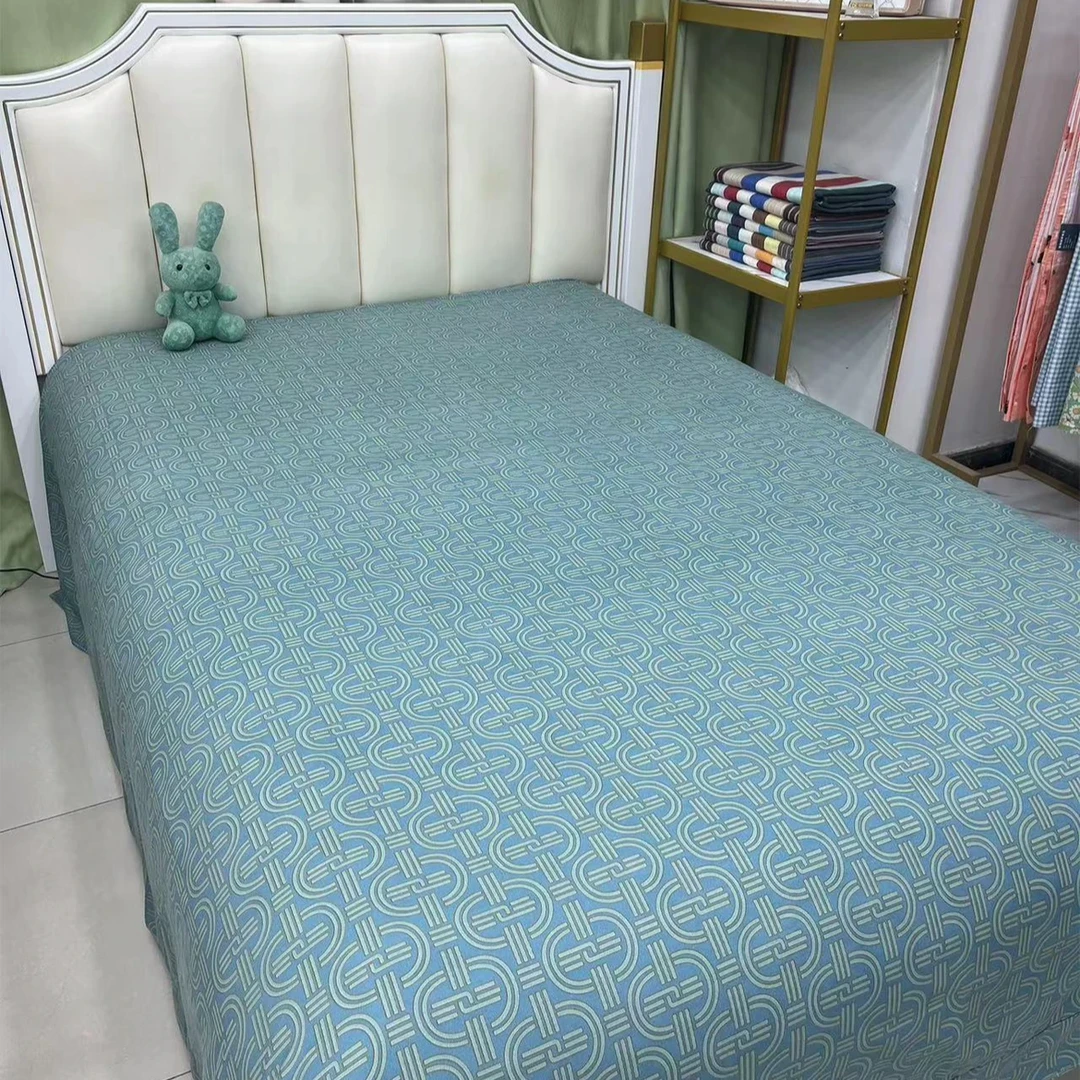 加厚亲肤棉床单--五福200*240绿色 2