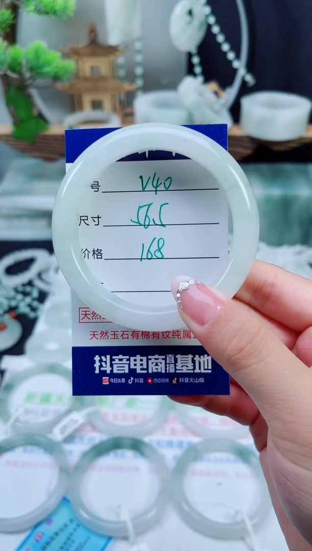 未镶嵌手镯石英质玉（天山翠）40