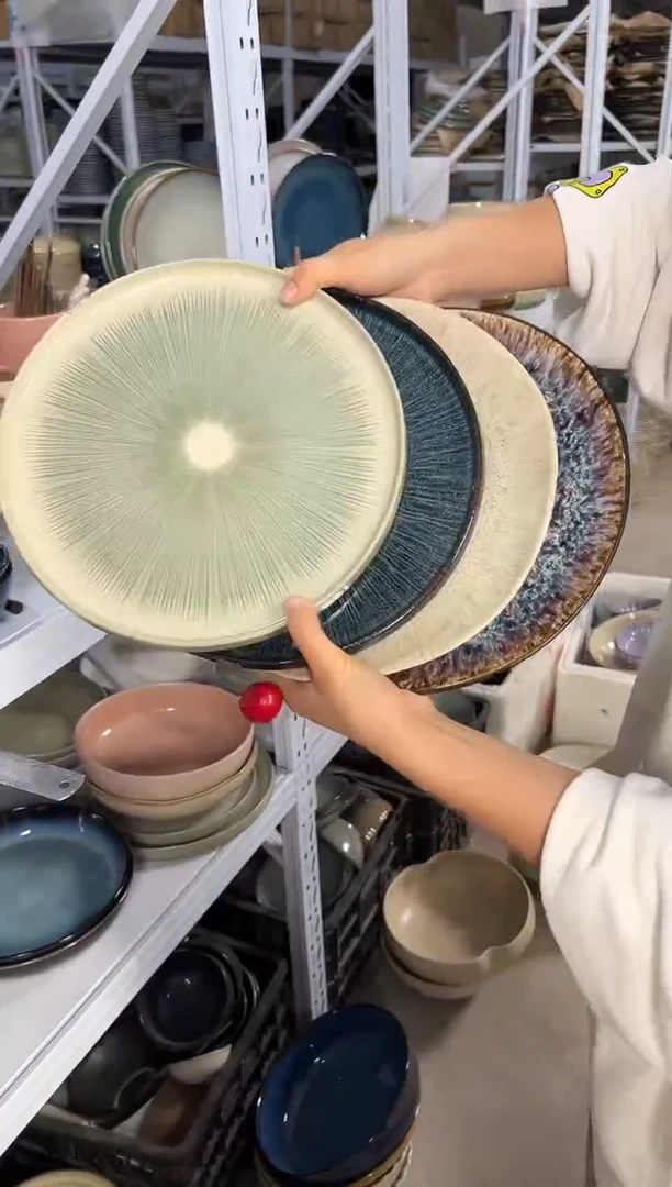 陶瓷外贸尾货瑕疵满20包邮X4大盘