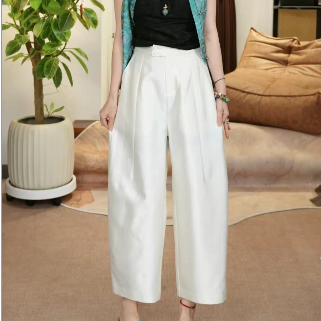 【玉洁定制】“糖果丝毛香蕉裤”四色百搭休闲裤子BQYJ25080045