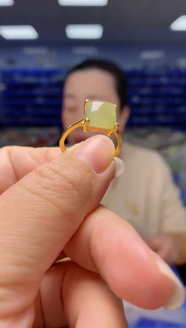 【闪购商品】和田玉戒指银S925镶嵌   JZ3193