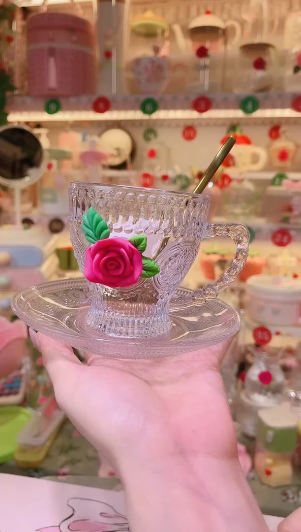 其他品质好发货快放心拍！玫瑰花咖啡杯