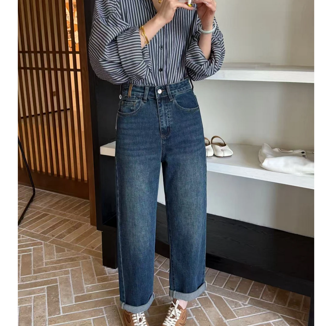 【Y.Z】定制升级版长短可调休闲百搭直筒弹力牛仔裤55269