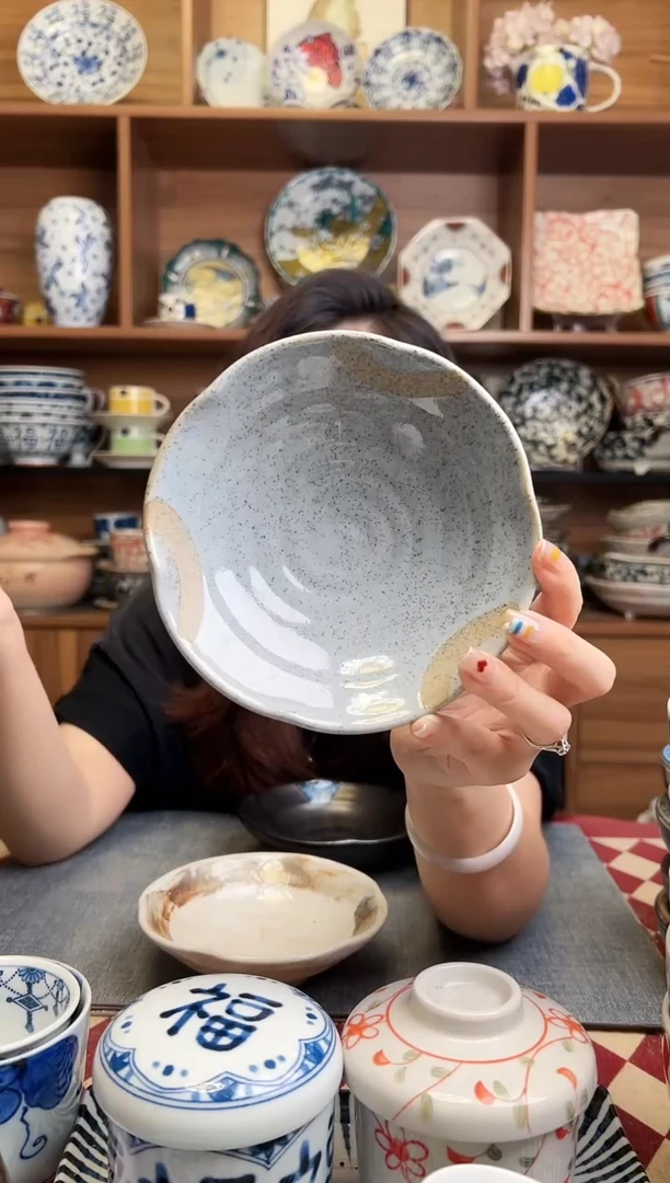 瓷片水辺平小鉢