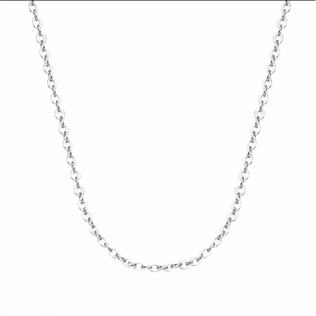 恒美娜 链子925银 闪O素链 气质简约大众时尚百搭素链Y