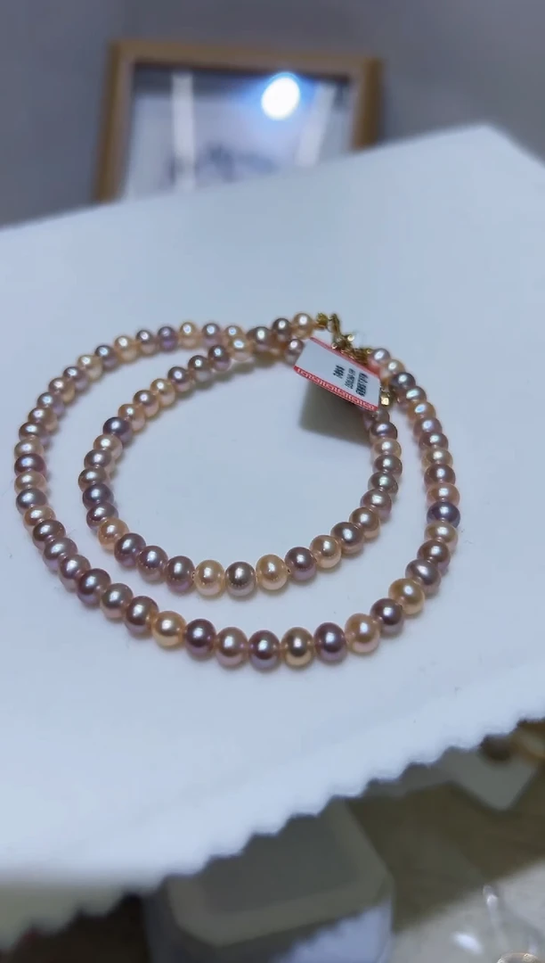 【闪购商品】淡水珍珠项链银S925镶嵌15淡水珍珠199