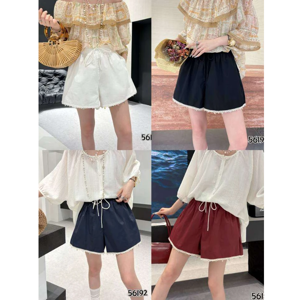 Phm夏季新款高品重工下摆工艺抽绳阔腿短裤AGN 56192
