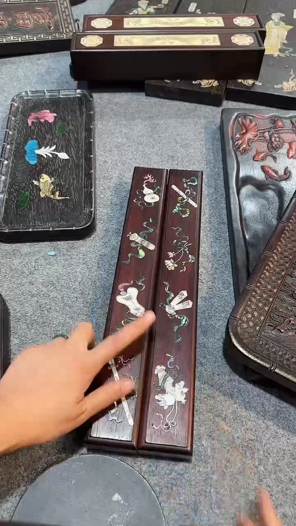 香榧木紫檀拆件雕刻板以直播间实物为准微瑕老物件