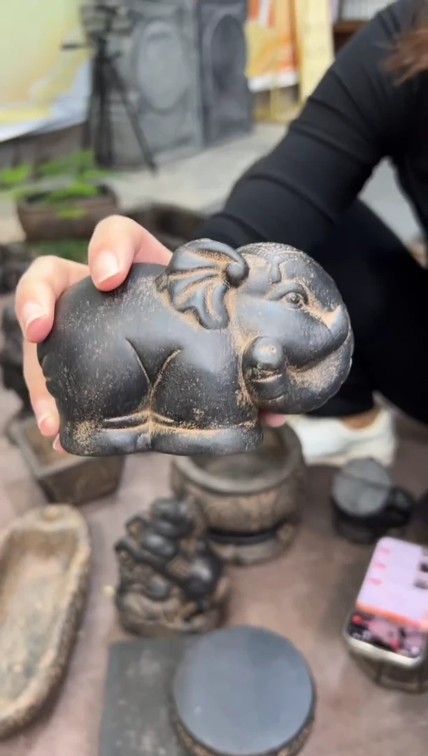 陶土【火山泥】小象摆件