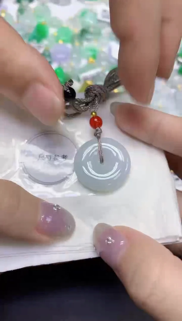 颈饰未镶嵌翡翠天然缅甸翡翠A货百元以上9元证书费自理