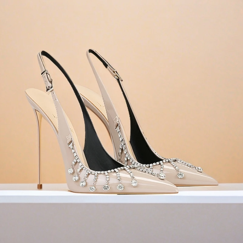 高跟鞋女不累脚高级感2025新款御姐风尖头细跟百搭大气职业单鞋