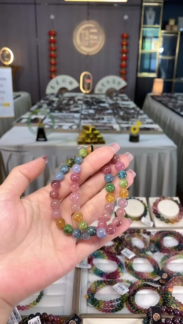 未镶嵌老矿碧玺单圈手串8mm+碧玺hon多样性发一条