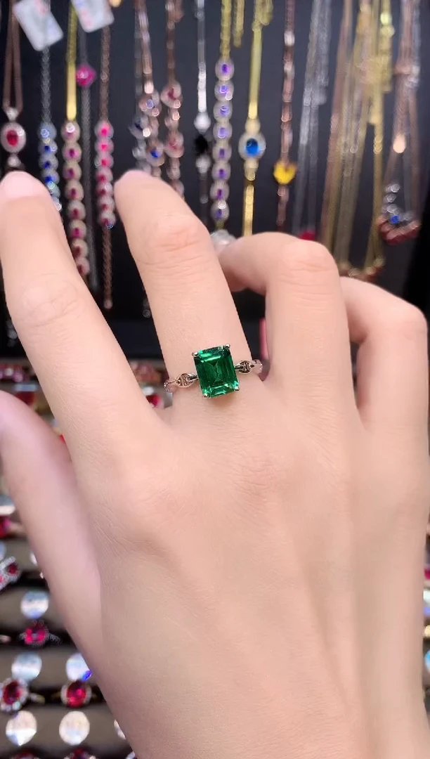 戒指透辉石银S925镶嵌银色79