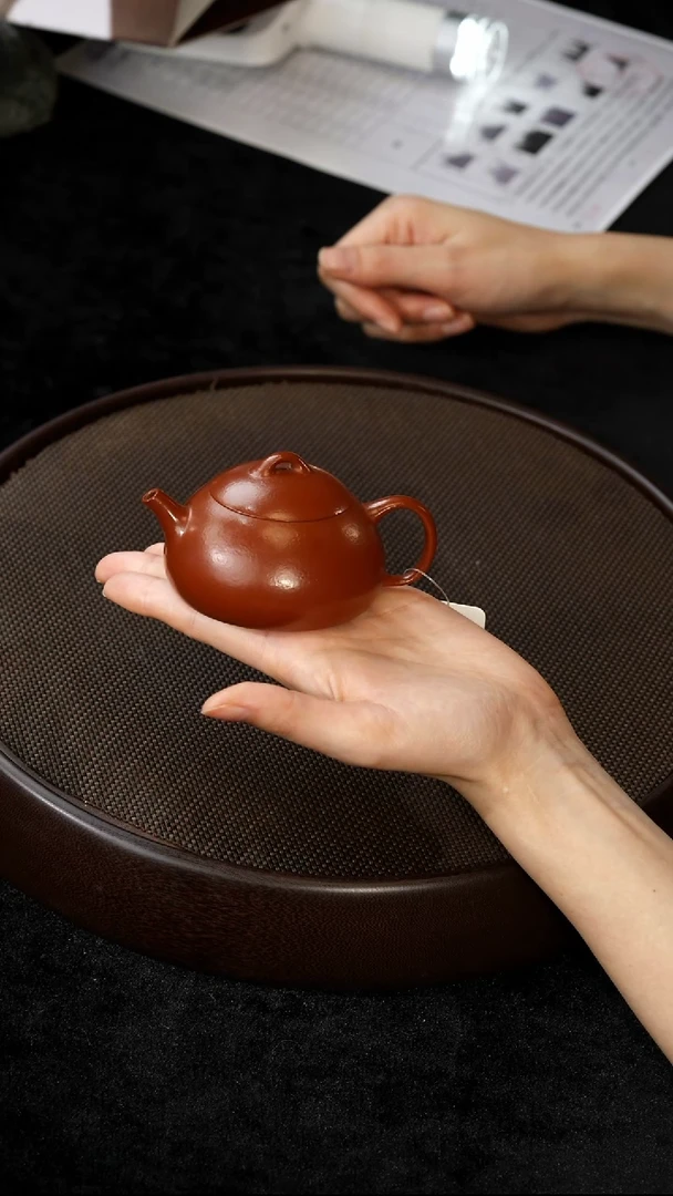 茶壶紫砂LTF110238孟臣秦权朱泥130cc