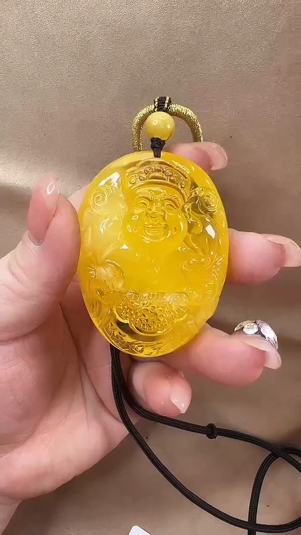 琥珀颈饰未镶嵌吊坠