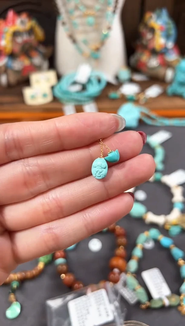 【闪购商品】绿松石提溜18K金镶嵌绿松石提溜