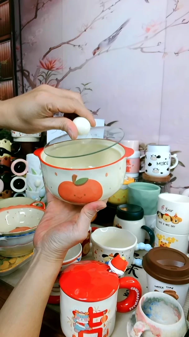 茶瓷物语福利红色汤碗