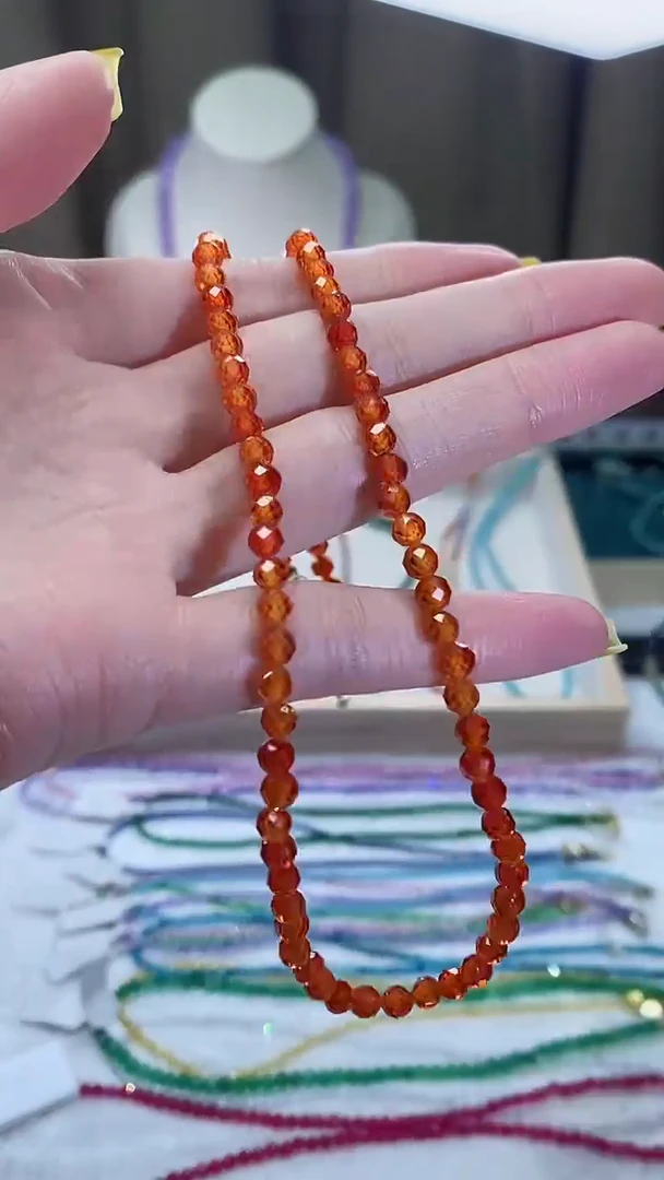 【闪购商品】石榴石（芬达石）项链14K金镶嵌诗宁甄选珠宝SYZB75