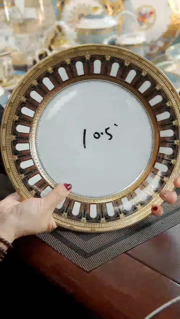 瓷片10.5英寸平盘1个