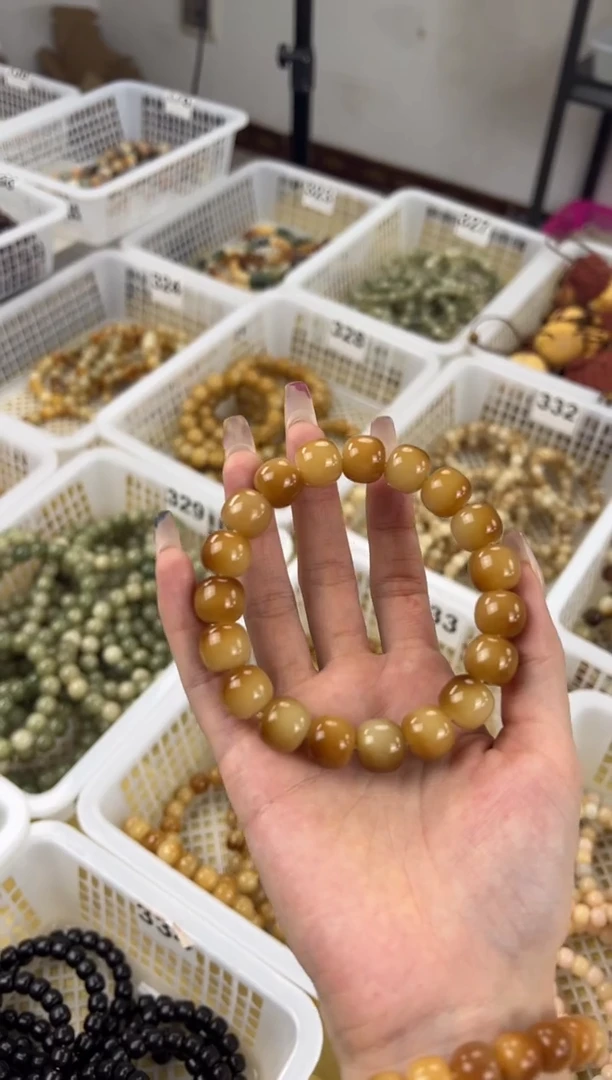 吊坠菩提根/象牙果卡13风化飘花桶珠手串333