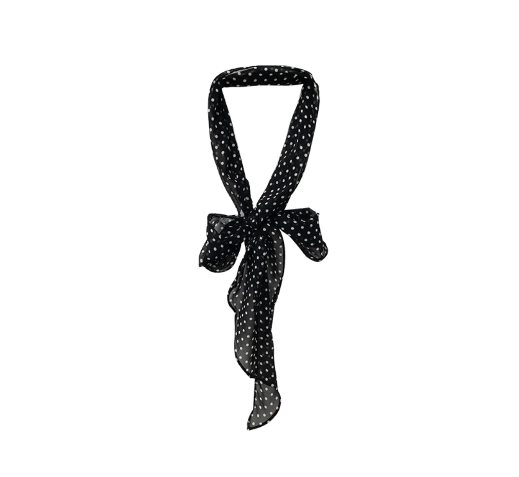 SanJun 夏季薄款丝巾小方巾波点纱巾