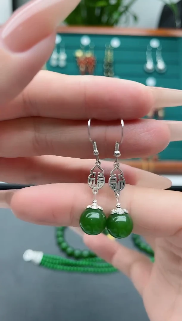 【闪购商品】玛瑙/玉髓耳饰银S925镶嵌032