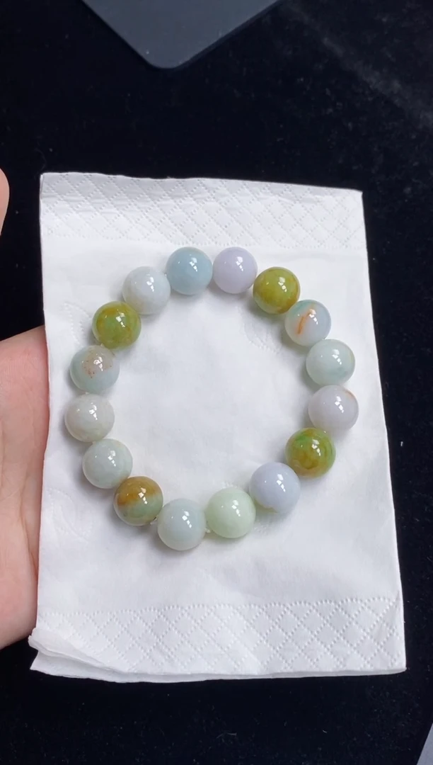 未镶嵌手串翡翠95号链接天然缅甸翡翠A货一物一证