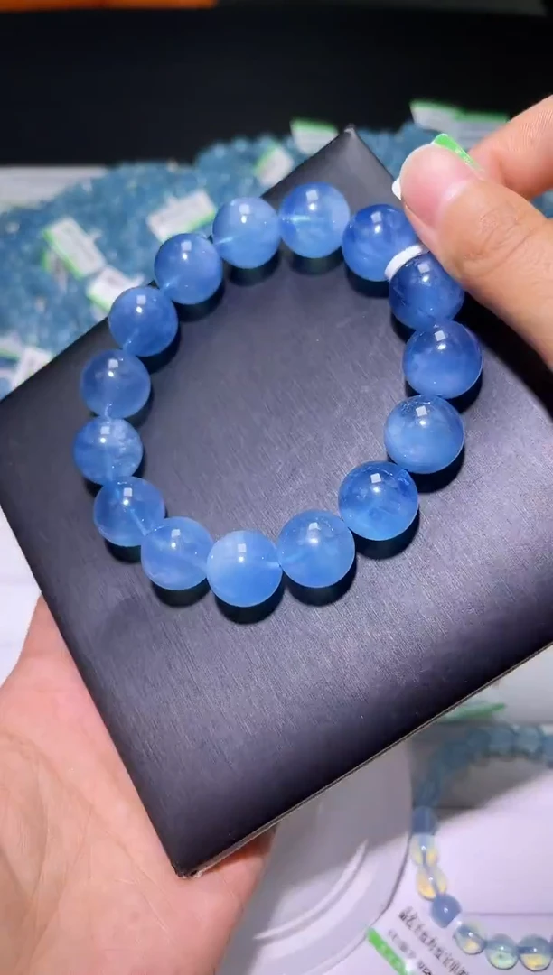 1海蓝宝石（处理）J063-15mm海蓝宝单圈-多样性发其一