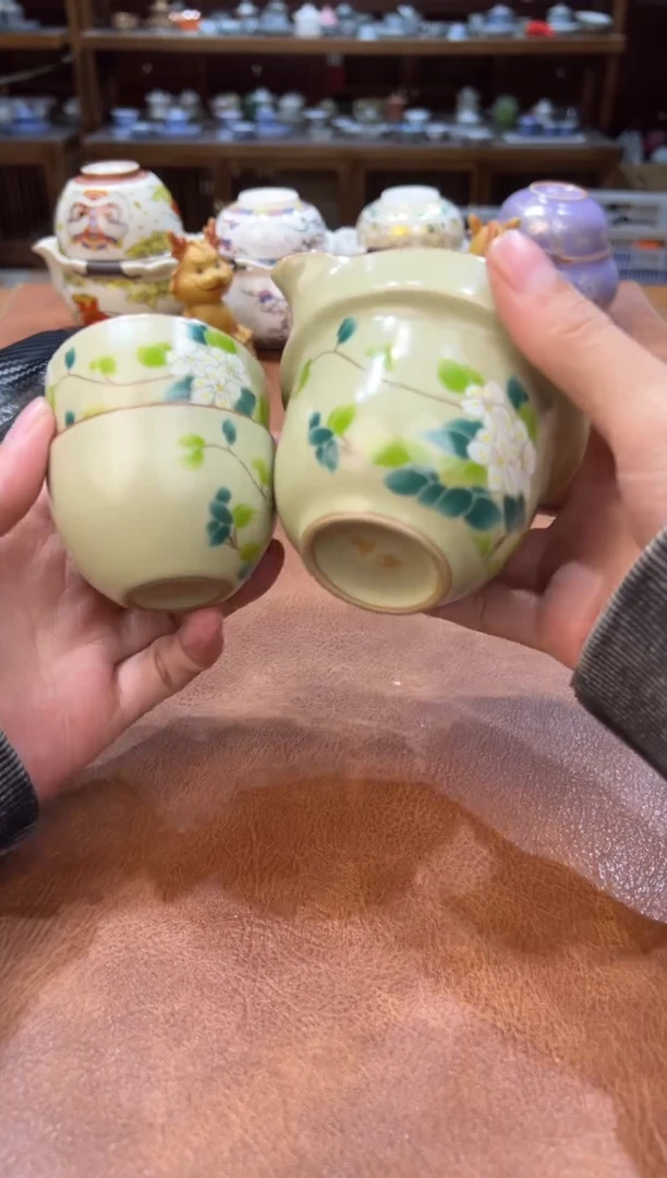 真的很便宜会开片的旅行茶具