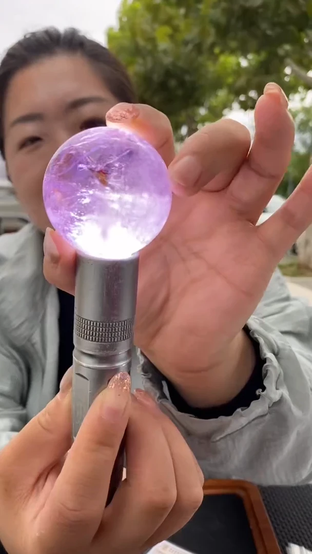 未镶嵌珠宝半成品水晶紫水晶球D590