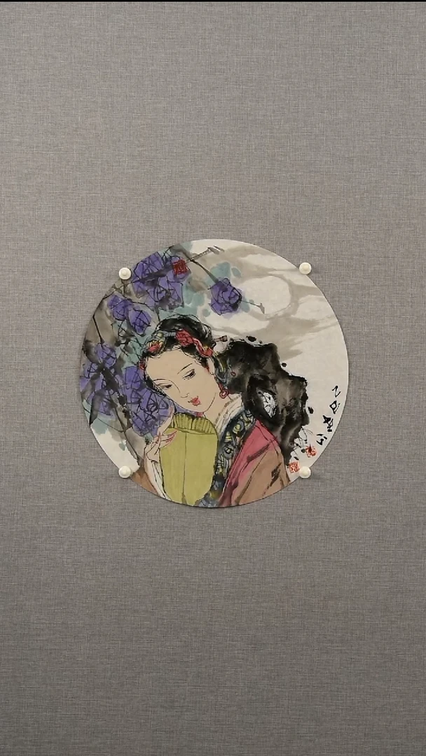 国画郑老师-人物-1.5平尺圆-04