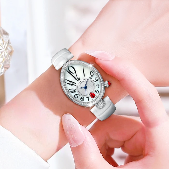 皇后系列 女士全自动机械腕表镶钻日历款（多多）