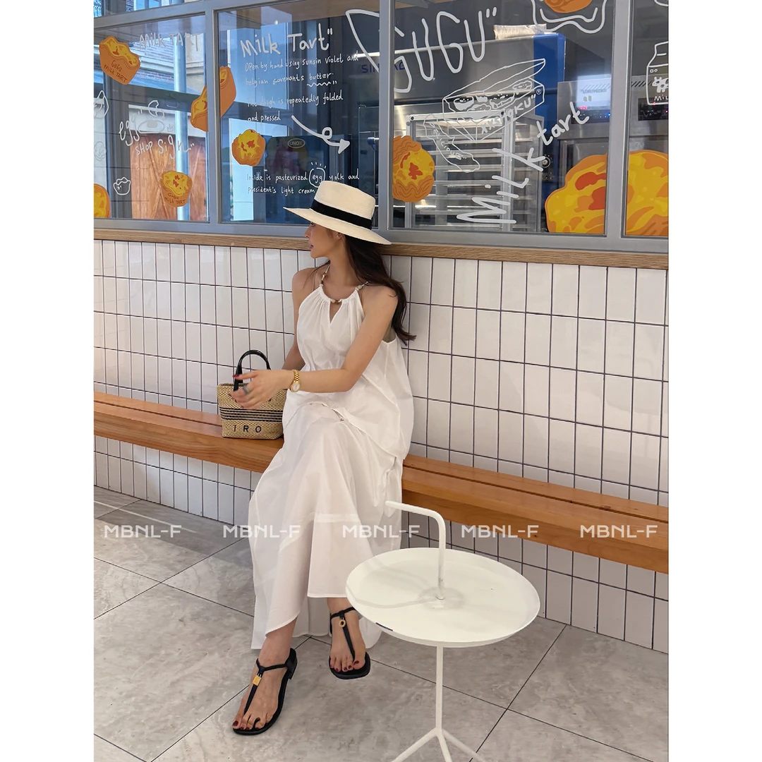 MBNL-F “唯美假日” 松弛度假风100%棉吊带套装 秦磊XM-XTZ5635