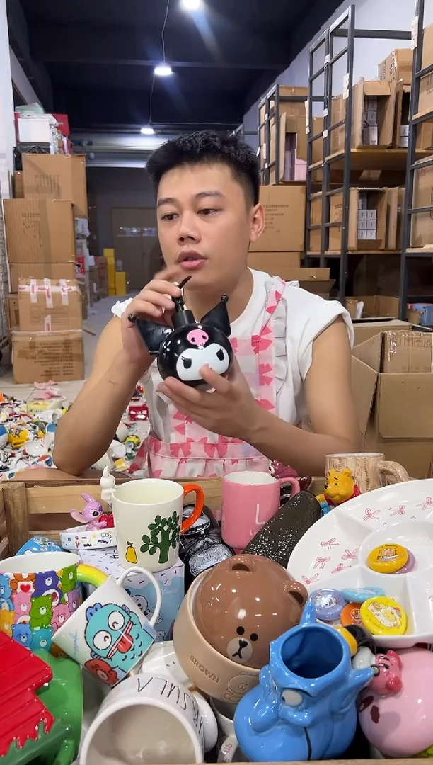 瓷片库洛米头按压瓶  树脂