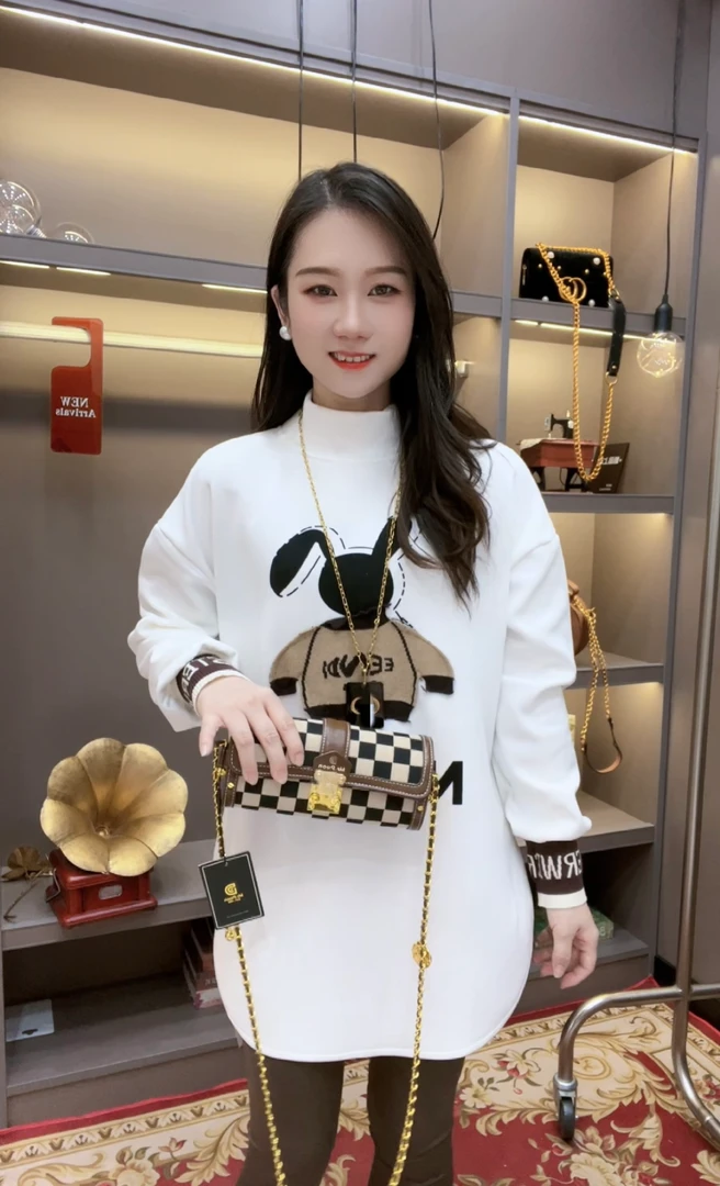 【毛衣兔子】重磅潮牌打底外穿大白T加绒加厚T恤上衣