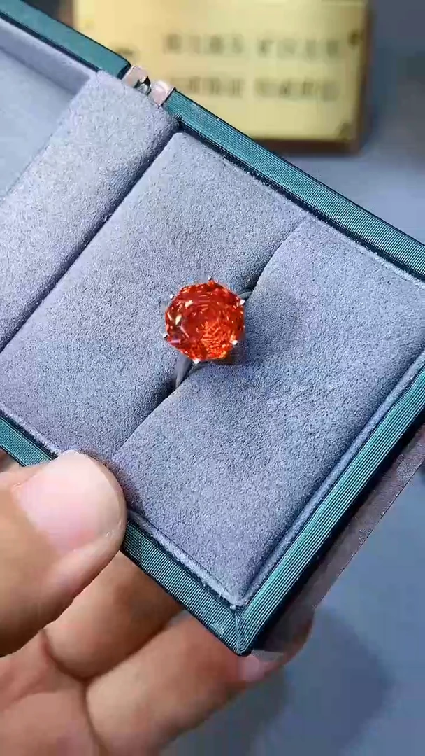 【闪购商品】石榴石戒指银S925镶嵌54