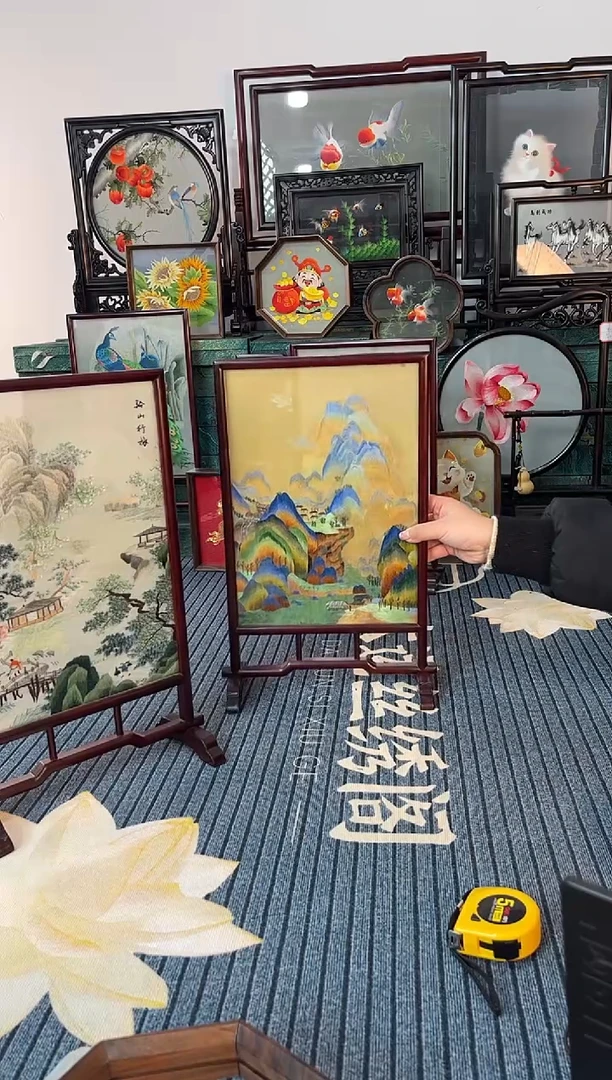 织绣纯手工刺绣摆件