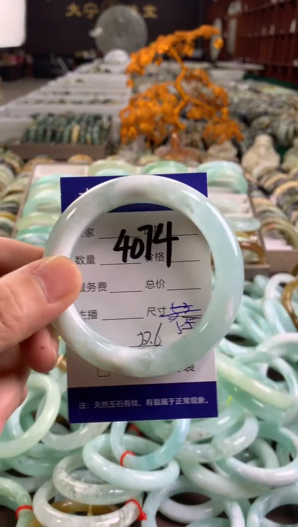 蛇纹石玉未镶嵌手镯4074