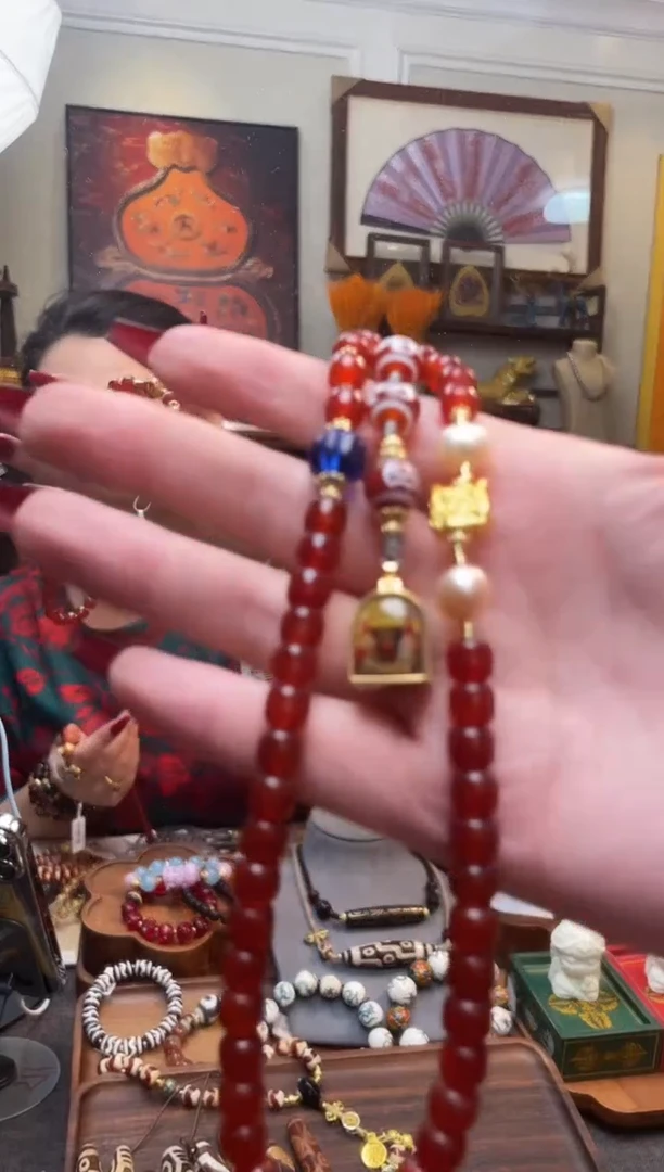 【闪购商品】白玉菩提吊坠128-17扎基娘娘挂件