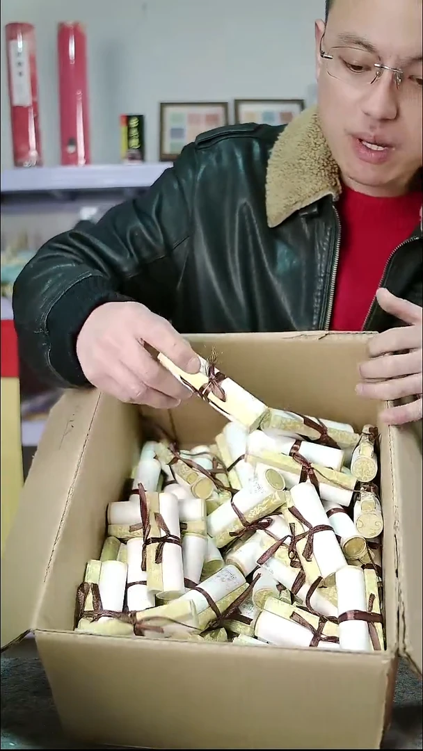 绫布小挂轴 10*36  随机颜色款式20个